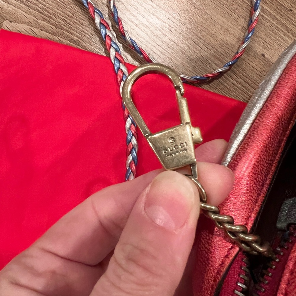SOLD🚫Gucci trapuntata camera crossbody shoulder blue red quilted bag - Picture 10 of 15